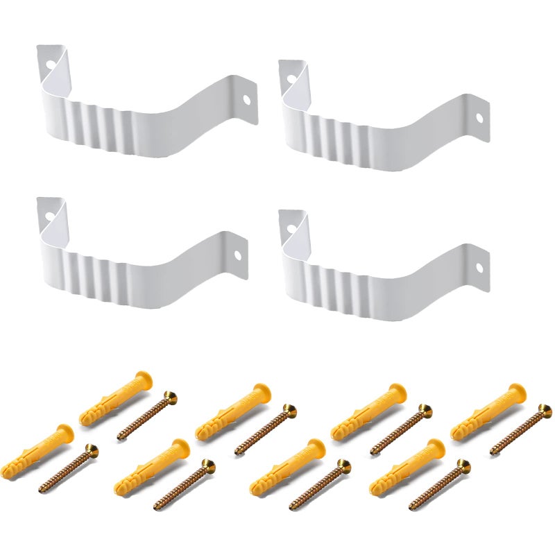 VYH Gutter Straps 2x3,Downspout bracket ,Downspout Strap,(4 Pack, White) - Image 1